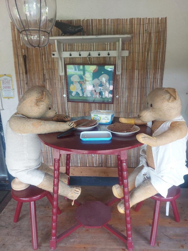 Ik zag twee beren ...aan een kleuter picknick tafel + 2 stoe, Ophalen