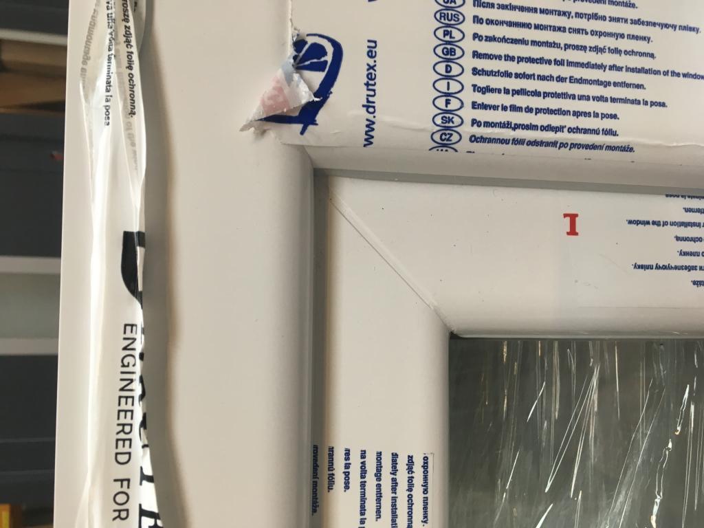 Kunststof kozijn v-dk-v 250 x 110 cm wit RAL 9016, Doe-het-zelf en Verbouw, Kozijnen en Schuifpuien, Niet ingevuld, Kunststof