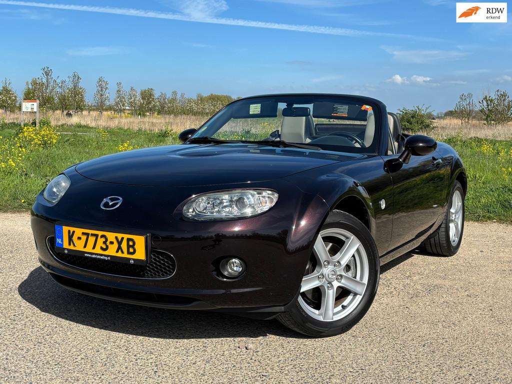 Mazda MX-5 1.8 Exclusive/Acc/Leder/Stoelverwarming, Auto's, Mazda, 127 pk, Achterwielaandrijving, Gebruikt, Beige