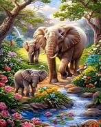 Diamond painting olifant 50x40cm, Ophalen of Verzenden, Nieuw, Knutselwerk