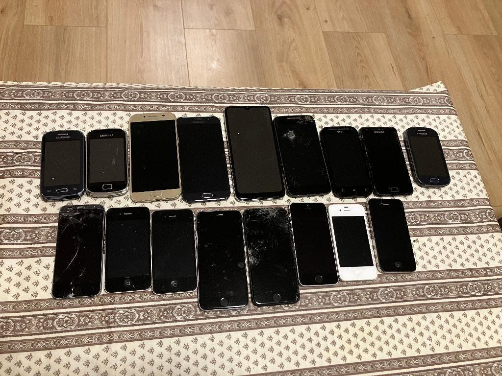 Partij Samsung, Motorola, HTC en iPhone!, Telecommunicatie, Mobiele telefoons | Samsung, 128 GB, Ophalen of Verzenden, Zwart, Overige modellen