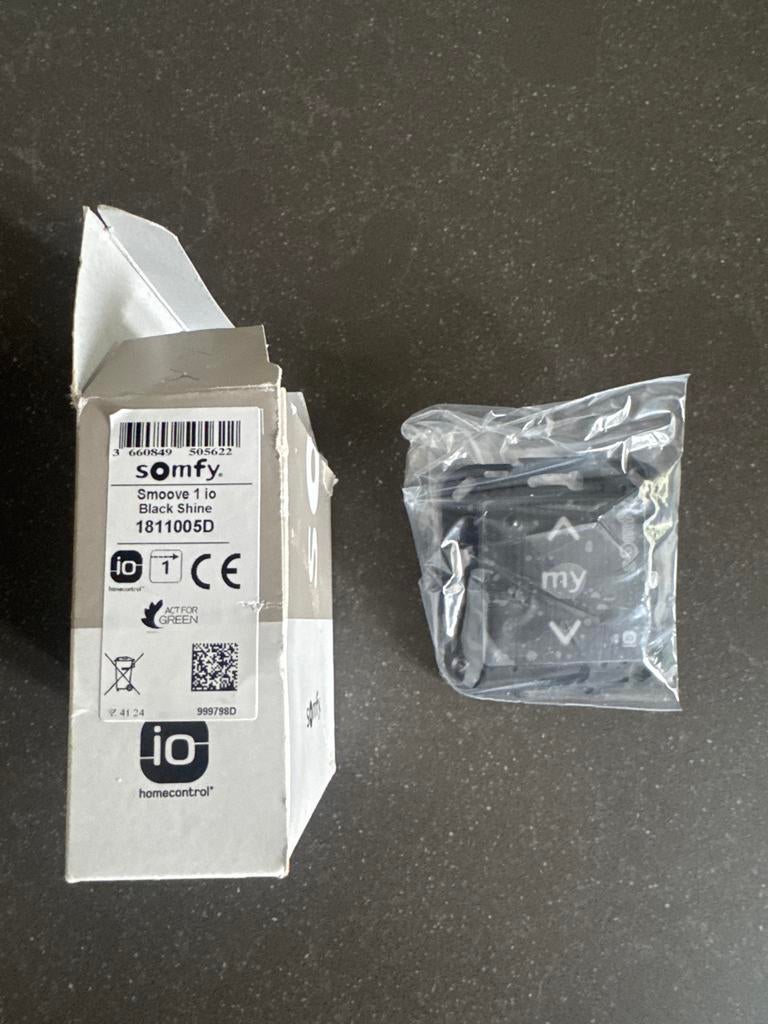 Somfy Smoove 1 io Black Shine afstandsbediening, Ophalen of Verzenden, Nieuw