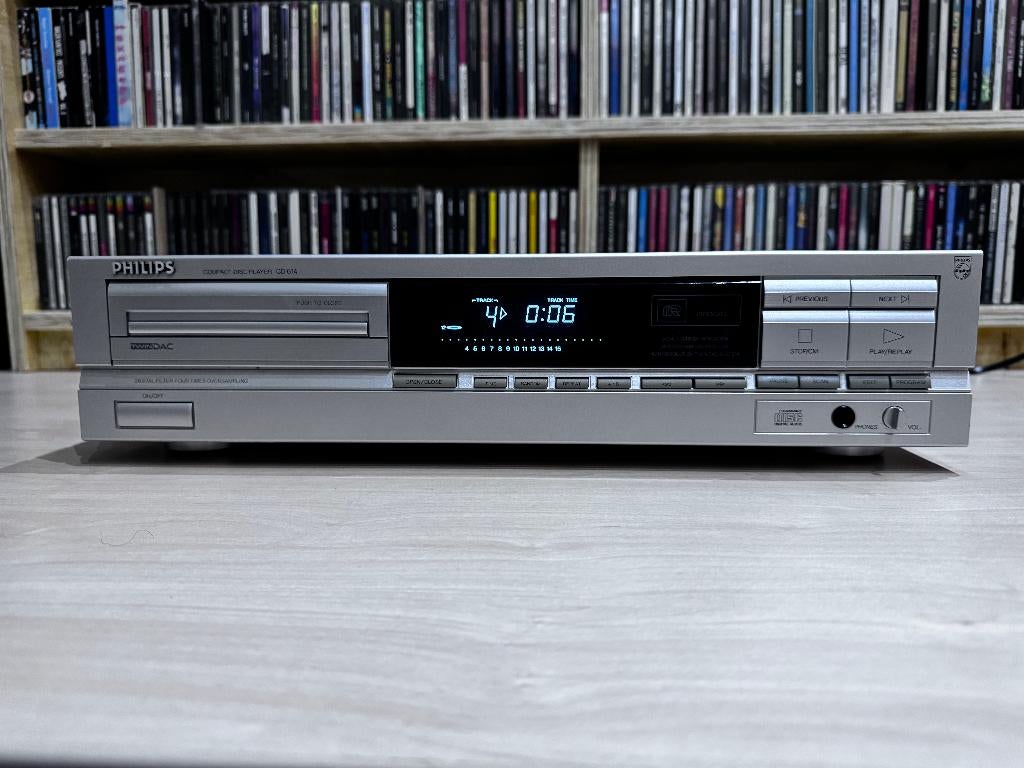 ✅ Philips CD614 Zilver - Compact Disc Player, Ophalen of Verzenden, Refurbished, Philips