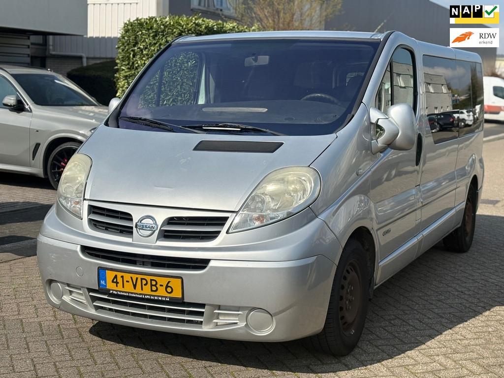 Nissan Primastar 115.29 2.0 dCi 350L Dubbel cabine | Airco |, Auto's, Bestelauto's, Stof, Zwart, Origineel Nederlands, Bedrijf