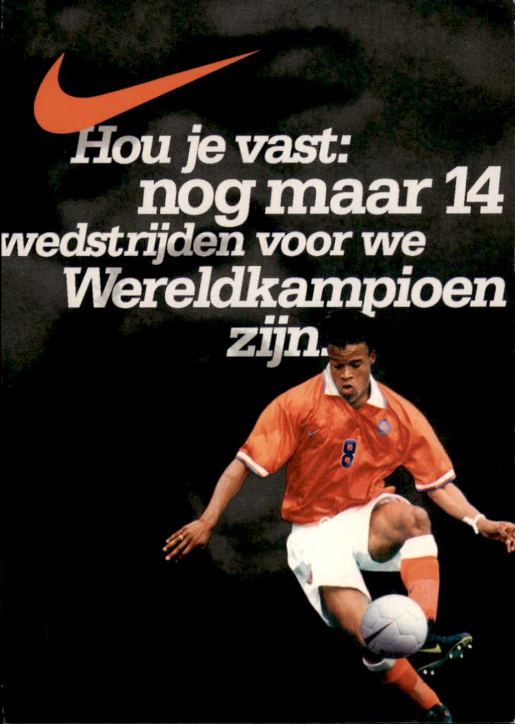 Voetbal, Oranje Patrick Kluivert, Nike, Verzamelen, Verzenden, 1980 tot heden, Ongelopen, Sport en Spel