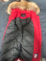 Woolrich Parka Jas Dames - Rood met Bontkraag, Kleding | Dames, Jassen | Winter, Ophalen of Verzenden, Zo goed als nieuw, Maat 42/44 (L)