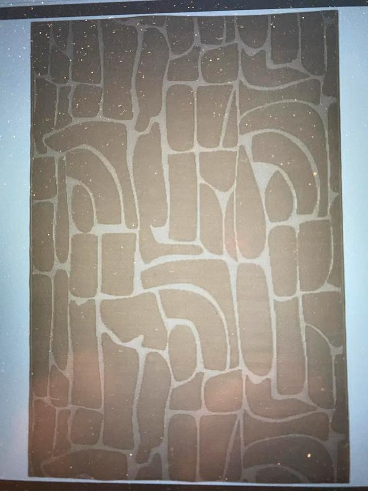 Modern Buitenkleed LINDEN met Abstract Patroon - Beige/Taupe, Huis en Inrichting, Stoffering | Tapijten en Kleden, Zo goed als nieuw