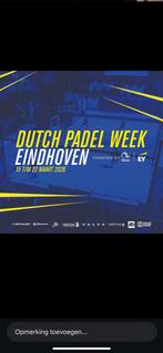 TICKET Dutch padel week “Zaterdag 21 Maart”, Eén persoon, Maart