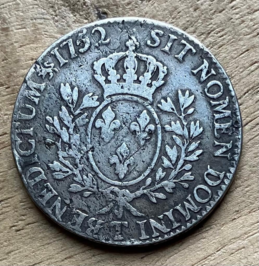 Zilveren Franse Ecu 1752, Ophalen, Frankrijk, Losse munt, Zilver