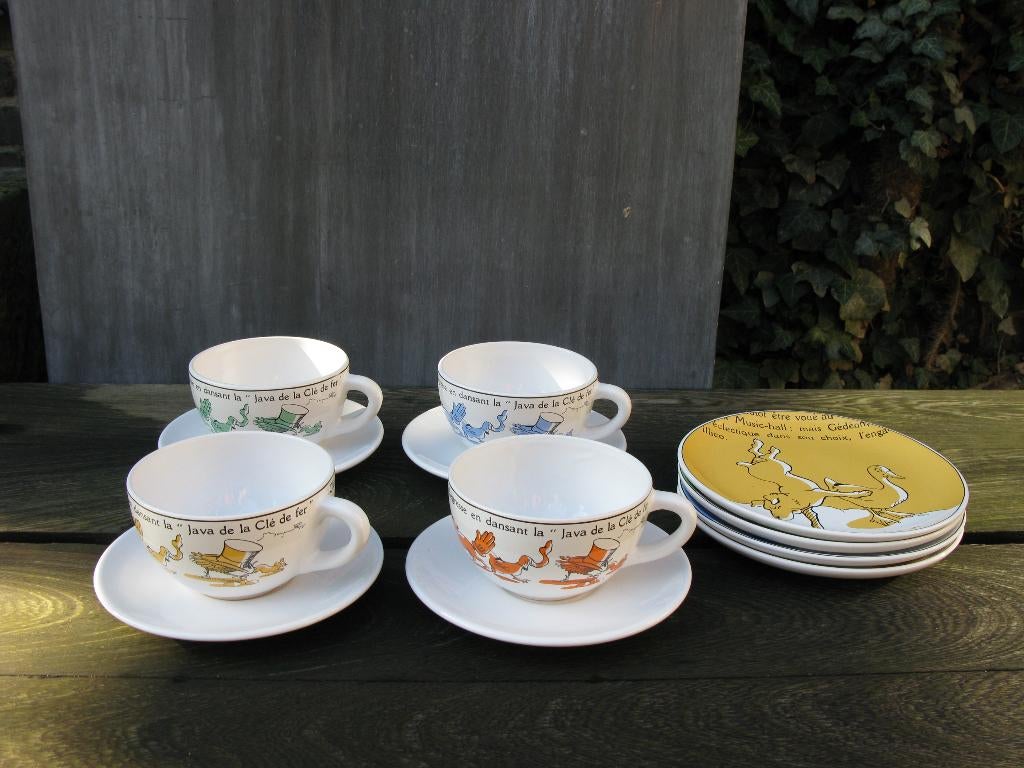 SOEPSERVIES AXIS PARIS "GEDEON" BENJAMIN RABIER 12-DELIG, Ophalen of Verzenden, Zo goed als nieuw, Overige stijlen, Kop(pen) en/of Schotel(s)