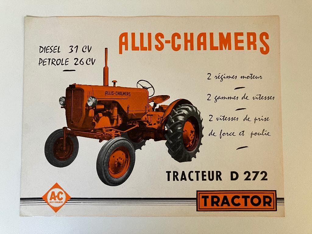 Allis Chalmers trekker folder tractor brochure, Ophalen of Verzenden, Gelezen