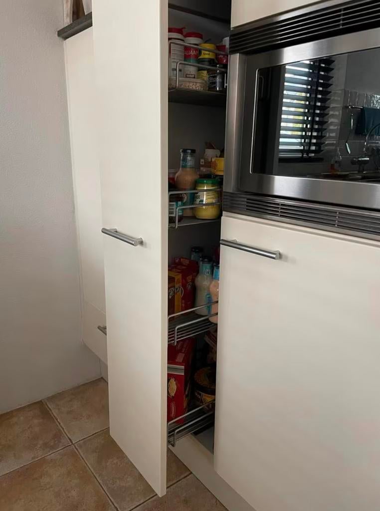 Complete zeer nette  gedemonteerde keuken, 200 cm of meer, Wit, Ophalen of Verzenden, Zo goed als nieuw