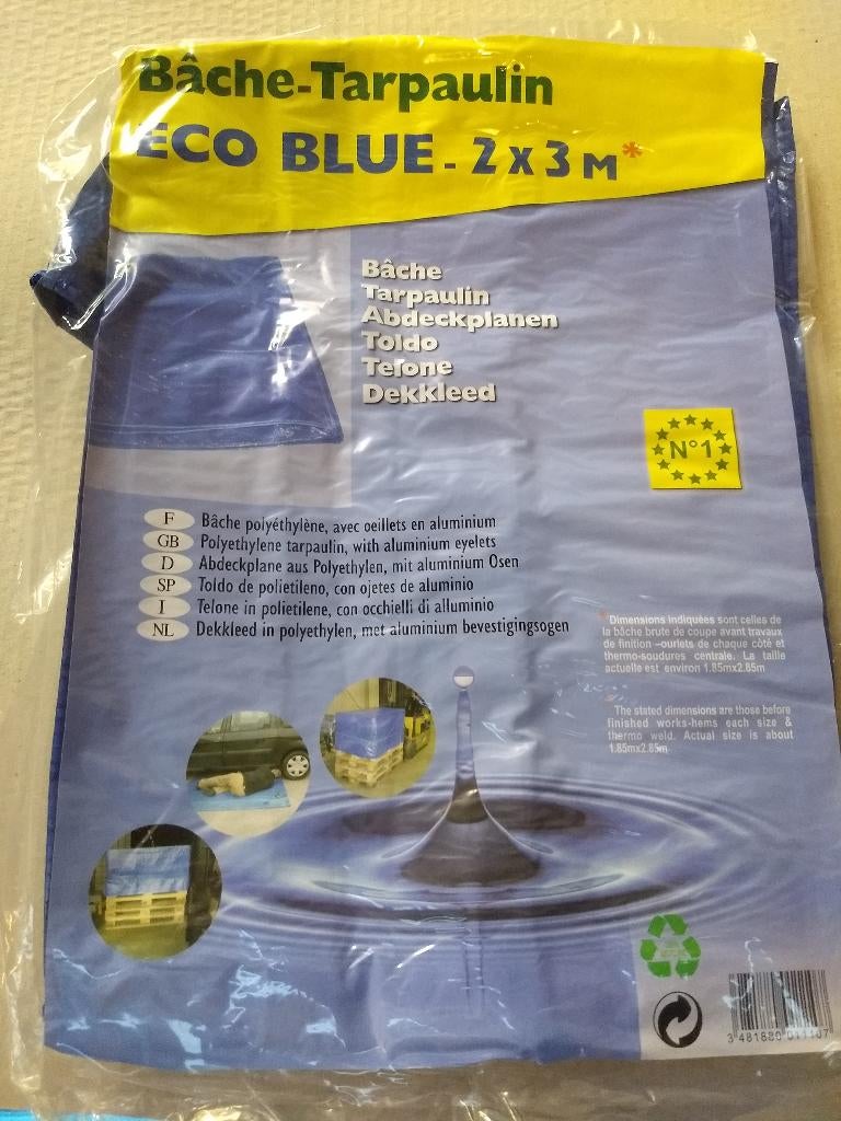 Nwe afdekzeilen 40 stuks van 200x300cm blauw in verpakking, Doe-het-zelf en Verbouw, Zeil en Folie, Nieuw, Zeil, 15 m² of meer