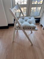 2x FRÖSVI Klapstoel wit met MALINDA Stoelkussen lichtbeige, Huis en Inrichting, Stoelen, Gebruikt, Twee, Wit, Ophalen of Verzenden