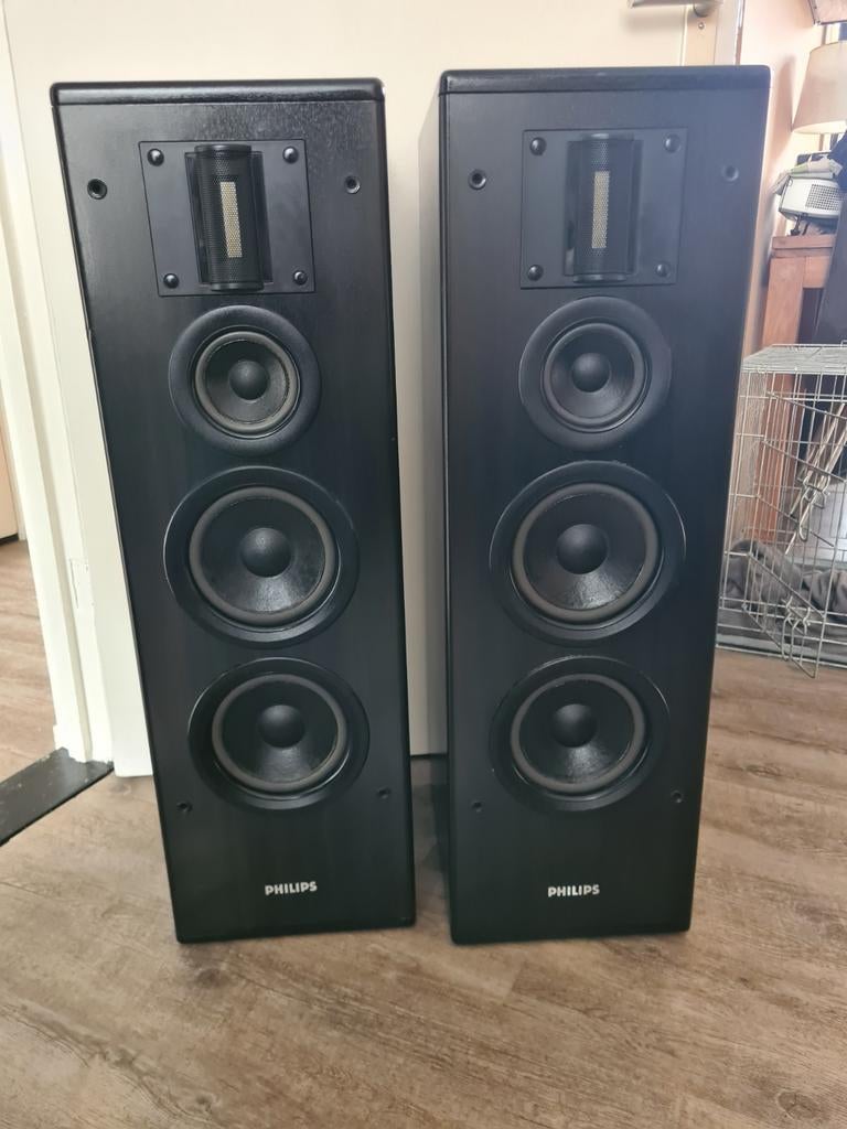 Philips FB 821, Audio, Tv en Foto, Luidsprekers, Ophalen, Zo goed als nieuw, Front, Rear of Stereo speakers, Philips