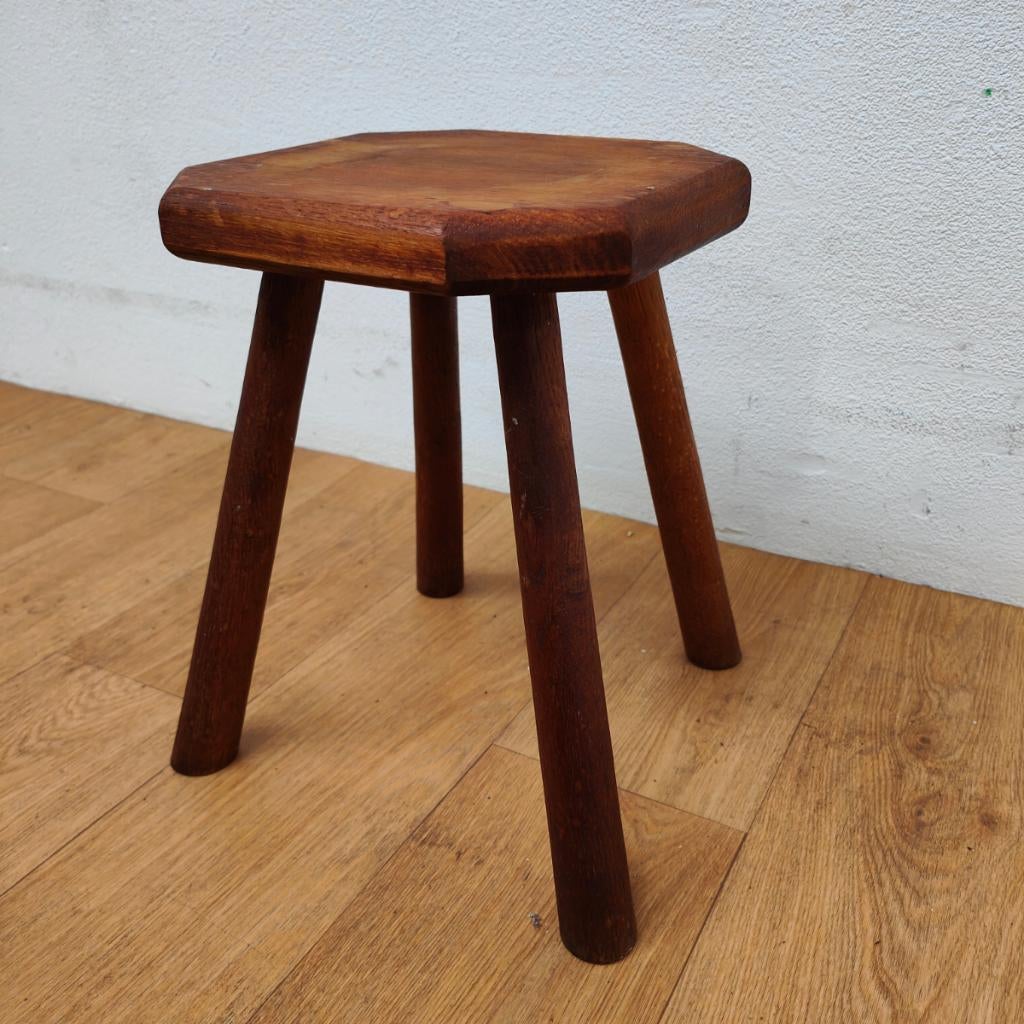 Landelijk melkkrukje bijzettafeltje plantentafeltje 01, Huis en Inrichting, Valkenswaard, Gebruikt, Info@flashbackfurniture.nl