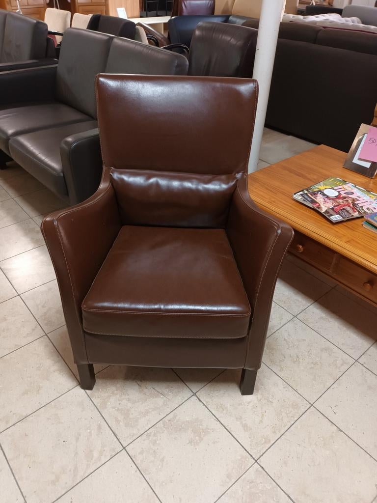 Mooie Bruine Stoel., Huis en Inrichting, Fauteuils, Ophalen, Gebruikt, 75 tot 100 cm, 50 tot 75 cm