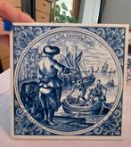 Vintage Delfts blauwe tegel “De Zeeman”!!, Antiek en Kunst, Ophalen of Verzenden