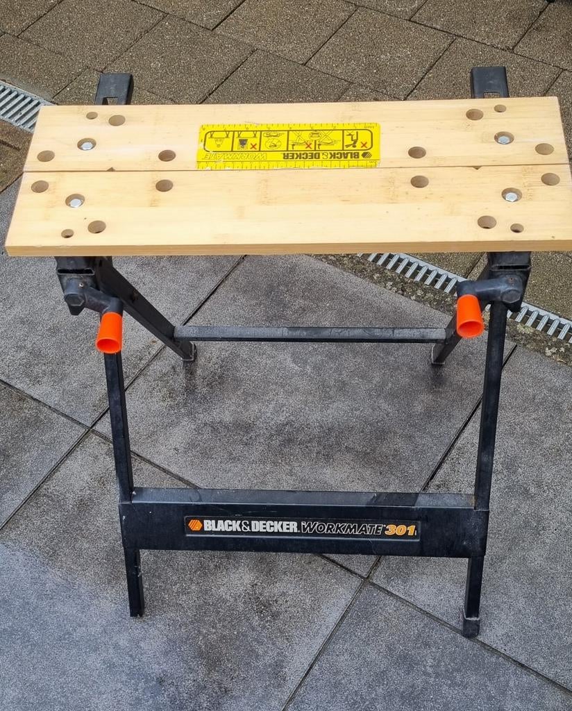 Black en Decker workmate, Doe-het-zelf en Verbouw, Werkbanken, Ophalen, Gebruikt, Minder dan 70 cm, Inklapbaar