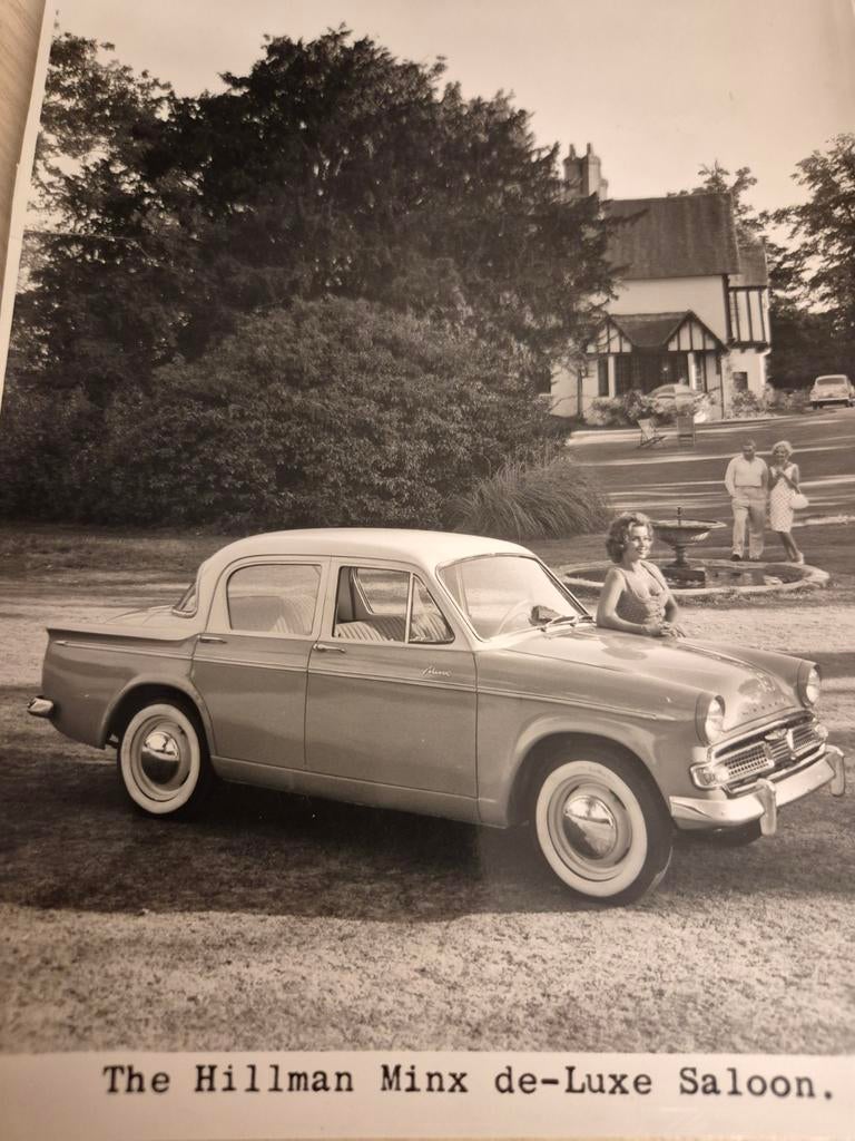 Jaren 50 60 Hillman Minx Luxe originele persfoto porto 2,75, Ophalen of Verzenden, Zo goed als nieuw, Overige merken