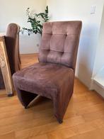 6 Eettafelstoelen Eetkamerstoelen Stoelen, Huis en Inrichting, Stoelen, Ophalen, Bruin, Zo goed als nieuw, Stof