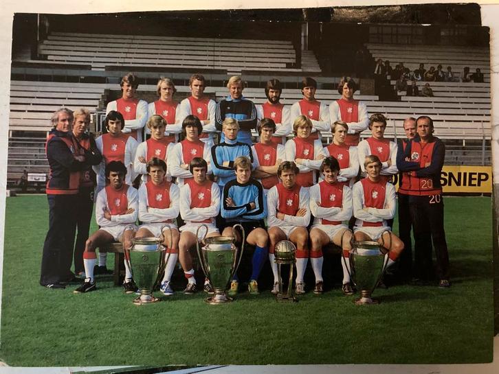 Gezocht oude elftalkaarten van Ajax jaren 70/80, Verzamelen, Sportartikelen en Voetbal, Gebruikt, Ajax, Verzenden