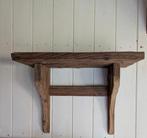 stoer wandrek, keukenrek, oud houten wandplank, Ophalen of Verzenden, Gebruikt
