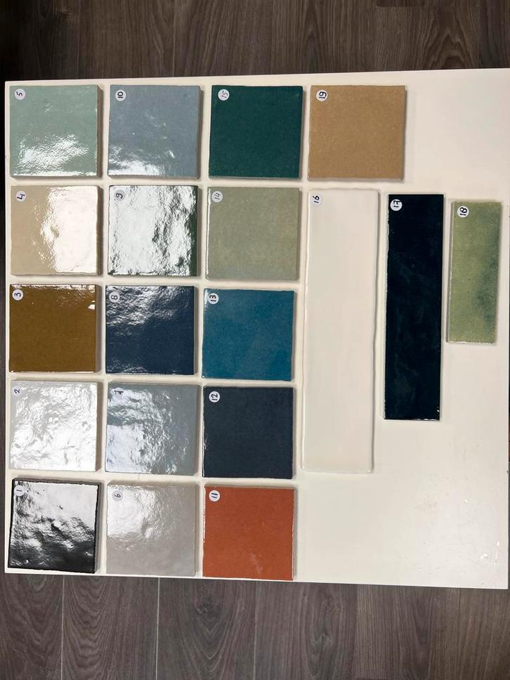 Partij Nieuwe Tegeltjes Diverse Kleuren & Maten, Doe-het-zelf en Verbouw, Tegels, Nieuw, Wandtegels, Keramiek, Minder dan 20 cm