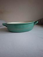 Vintage Emaille Ovenschaal Groen, Ophalen of Verzenden