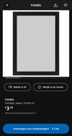 Fiskbo ikea fotolijst zwart 21x30cm, Ophalen, Nieuw, Hout, Minder dan 50 cm