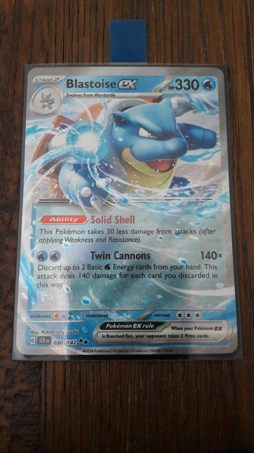Blastoise ex #30 Pokemon Stellar Crown, Hobby en Vrije tijd, Verzamelkaartspellen | Pokémon, Nieuw, Losse kaart, Foil, Ophalen of Verzenden