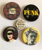 Vintage Punk buttons (eind jaren 70), Verzamelen, Speldjes, Pins en Buttons, Ophalen of Verzenden, Gebruikt, Overige onderwerpen