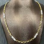14 karaats gouden ketting flat magnum schakel massief, Sieraden, Tassen en Uiterlijk, Kettingen, Ophalen of Verzenden, Nieuw, Goud
