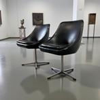 Vintage zwarte kuipstoel / stoel op stervoet, Ophalen