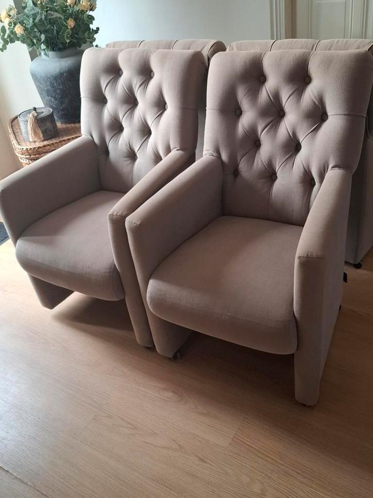 4 URBAN sofa (eet)kamer fauteuils taupe, Huis en Inrichting, Banken | Sofa's en Chaises Longues, Gebruikt, Eenpersoons, Minder dan 150 cm