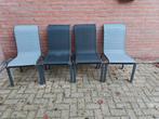 Tuinstoelen - 4 stuks, Tuin en Terras, Ophalen of Verzenden, Gebruikt, Metaal, Stapelbaar