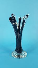 Murano stijl glazen vingervaas, met 6 vingers. 7C6, Ophalen of Verzenden