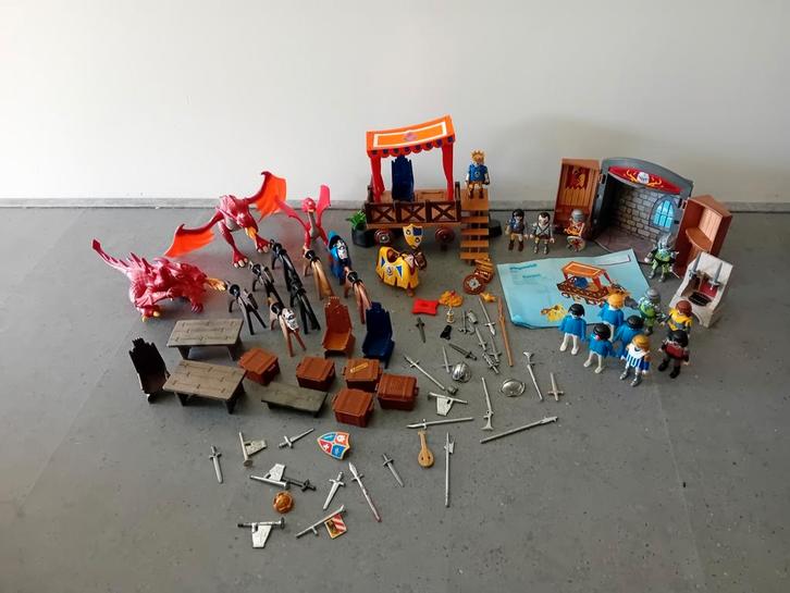 Playmobil - Ridders met draken en accessoires, Kinderen en Baby's, Speelgoed | Playmobil, Gebruikt, Los playmobil, Ophalen of Verzenden