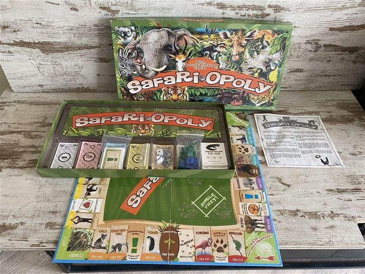 Safari-opoly monopoly [s862], Hobby en Vrije tijd, Gezelschapsspellen | Bordspellen, Zo goed als nieuw, Ophalen of Verzenden