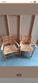 2 antieke stoelen met rieten zitting, Ophalen