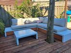 Central Park Loungset Cassis hoekbank Praxis ZGAN wit hout, Ophalen, Zo goed als nieuw, Loungeset, Bank