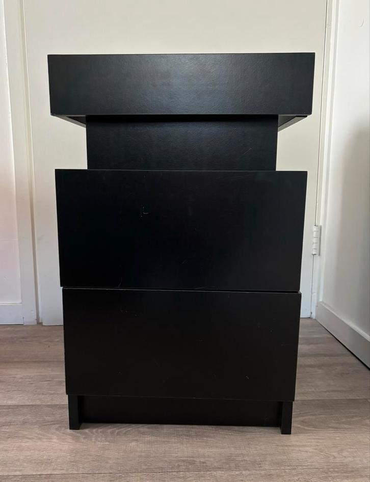 Zwart nachtkastje - 35x39x55 cm, Huis en Inrichting, Kasten | Ladekasten, Gebruikt, Minder dan 100 cm, Minder dan 50 cm, 25 tot 50 cm