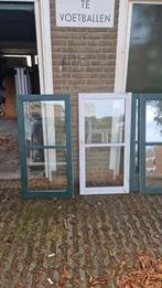 Hardhouten ramen met horizontale roede, Raamkozijn, Zo goed als nieuw, Hout, Ophalen