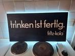 Fritz-Kola Reclamebord - 'trinken ist fertig', Ophalen of Verzenden