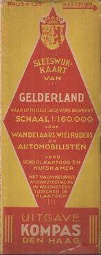 Sleeswijk's kaart van Gelderland Schaal 1 : 160.000 Ca. 1940, Boeken, Atlassen en Landkaarten, Gelezen, Ophalen of Verzenden, Landkaart