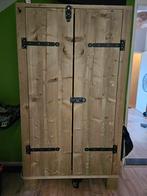 Steigerhouten kledingkast, Huis en Inrichting, Kasten | Dressoirs, Ophalen, Zo goed als nieuw, 50 tot 75 cm