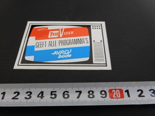 sticker Omroep AVRO bode TeleVizier geeft alle Programma's, Verzamelen, Stickers, Zo goed als nieuw, Bedrijf of Vereniging, Ophalen