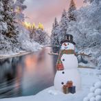 Snowman with Light – Sneeuwpop Hoogte 153 cm, Diversen, Nieuw, Ophalen