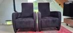 2 mooie zwarte fauteuils, Huis en Inrichting, Fauteuils, Ophalen, Zo goed als nieuw, 50 tot 75 cm, Landelijk stoer