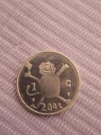Muntje 2001 met leeuw, Postzegels en Munten, Munten | Nederland, 1 gulden, Koningin Beatrix, Zilver, Ophalen of Verzenden